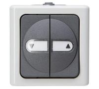 Kopp Blue Electric Interrupteur de stores en saillie pour locaux humides Verrouillage de l'inverseur