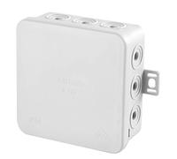 Kopp Boîte de dérivation Montage en saillie 75 x 75 x 40 mm, pour Les pièces humides, spritzwassergeschütze Câble Boîte de dérivation IP54, Connexion Boîte avec 12 entrées, 1 pièce, Gris, 340604009