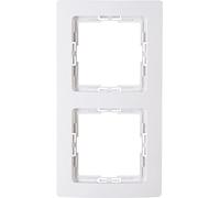 Kopp Cadre double prise PARIS, arctique, pour montage vertical/ horizontal, 308502066