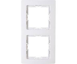 Kopp Cadre double prise PARIS, arctique, pour montage vertical/ horizontal, 308502066
