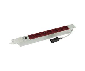 Kopp Elektrotechnik 931704011 48,26cm (19") Kopp Bloc multiprise 7x Alu, avec prise UPS pour appareils froids (C14)