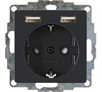 Kopp HK07 296215003 Prise de courant encastrée avec 2 prises de charge USB Anthracite