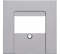 Kopp HK07 - Cache TAE, 1-3 ports (ou 2 prises USB), couleur : acier, lot de 5, 373147009