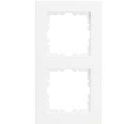 Kopp HK07 Pure Lot de 10 Plaques Murales pour Prises Électriques, Cadres de Finition pour 2 Prises, Blanc Arctique Mat