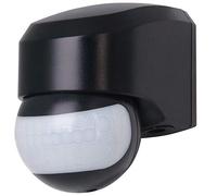 Kopp Infracontrol Détecteur de Mouvement, 180°, portée 12m, détecteur de Mouvement Infrarouge en saillie pour l'extérieur et l'intérieur, IP44, Noir, 823805017