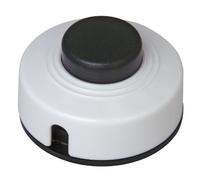 Kopp Interrupteur à pédale 191801088 – avec décharge de traction, 1 x Off/On 2 A – noir/blanc