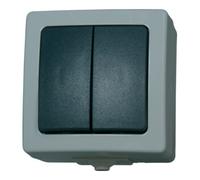 Kopp Interrupteur série AP/FR Nautic 565556008 – en saillie pour locaux humides gris
