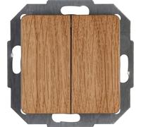 Kopp Milano 618530085 Interrupteur Mural en Bois de chêne 10 AX 250 V Finition huilée