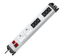 KOPP Multiprise avec interrupteur 8x argent, noir contact de protection Kopp 227520013
