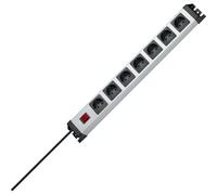 KOPP Multiprise POWERversal, 7x, interrupteur, argent/noir