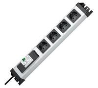 Kopp Multiprise sans interrupteur 4x Gris, noir contact de protection 228120012 (228120012)