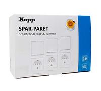 Kopp Pack Professionnel Paris 990065007 Set de Prises et Interrupteur à Bascule avec Cadre