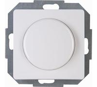 Kopp Paris 846002086 Variateur d'intensité universel avec interrupteur poussoir/va-et-vient pour LED, coupure de phase et coupure de phase, LED 3-100 W, ampoules à incandescence 10-250 W, blanc