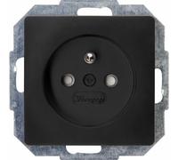 Kopp Paris 921150086 Prise de Courant avec Protection Contact 16 A 250 V Protection IP20 Noir Mat