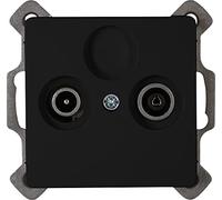 Kopp Paris 921350082 Prise d'antenne 2 Voies pour TV/RF encastrable Noir Mat