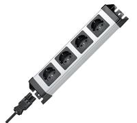 Kopp POWERversal Intérieur 4AC outlet(s) Noir, Gris multiprise - Multiprises (Intérieur, 4 sortie(s) CA, Type F, IP20, Noir, Gris, 16 A)