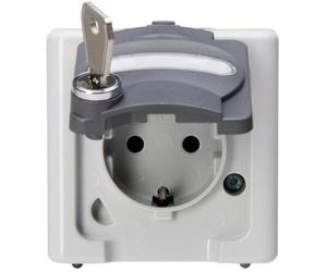 KOPP Prise 1f gr mt BLUE ELECTRIC AP Klappd