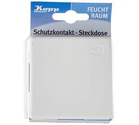 Kopp Prise de courant avec protection contre les projections d'eau IP 44, encastrée, 10/16 A, 250 V, série pièces humides, blanc