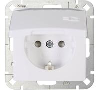 Kopp simple Insert Prise 2P+T avec clapet HK05 blanc arctique 920802008