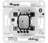 Kopp Smart-Control 833302016 Interrupteur intelligent hybride 1 canal 2 fils avec support à bascule pour Kopp et différents fabricants d'interrupteurs Smart Home Amazon Alexa, Google Home