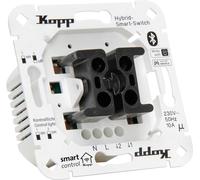 Kopp Smart Control 833304025 Interrupteur intelligent hybride 2 canaux 4 fils avec prise à bascule pour Kopp et différents fabricants d'interrupteurs, Smart Home, Amazon Alexa, Google Home