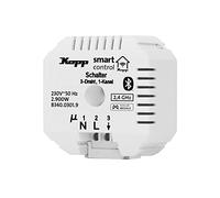 Kopp Smart Control 834003019 Actionneur de commutation, 1 canal, 3 fils, technologie Smart Home Bluetooth maille, Amazon Alexa, Google Home