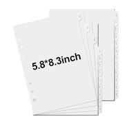 Koqye Lot de 24 intercalaires A5 à 12 onglets en plastique transparent à 6 trous avec onglets mensuels, organiseurs de pages réutilisables pour agendas/cahiers