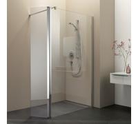 Cloison de séparation en corail avec élément suspendu myDay WWP droite 160 1585-1605x2000mm, VB02216020DP1, Cabines de douche: Cadre : Argent poli, Verre : ESG GlasPlus
