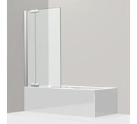 Koralle porte battante pour baignoire, avec panneau fixe, S800 BPFA 90 L, butée gauche, 890-905x1500mm, VD01009015CP1, Cabines de douche: Cadre : Argent brillant, Verre : ESG GlasPlus