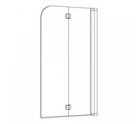 Koralle porte pliante de douche myDay BF2A L 132, 1305-1325x1400mm, VB03713214DA1, Cabines de douche: Cadre : Argent poli, Verre : ESG