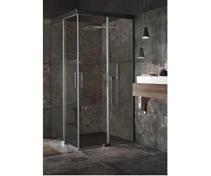 Koralle S600Plus Porte coulissante de douche d'angle EDS2 120 R, pied droit, 1200mm, V113412020QA1, Cabines de douche: Profil/panneau : Argent brillant / brillant, Verre : ESG