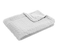 Korb - Plaid Chevron 130 x 170 cm Gris 143181 Unique