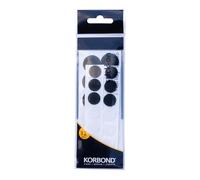Korbond - 12 pastilles Auto-agrippantes adhésives, Noir et Blanc
