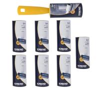 Korbond Lot de 451 Feuilles de Rouleau Anti-Peluches et 8 Rouleaux de Recharge pour enlever Les Poils d'animaux de Toute Surface