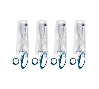Korbond Precision Dressmaking Lot de 4 ciseaux de couture professionnels à poignée douce pour tissu et papier Bleu 22,9 cm