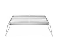 Korechain 1 Pièce Barbecue Portable, Grille Argentée En Acier Inoxydable, Support De Cuisson Pliant, 30x16cm Mini Filet Camping