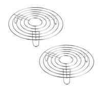 Korechain Grille Vapeur en Acier Inoxydable Lot de 2, Ø20cm Hauteur 3cm, Support Vapeur pour Casserole, Grille de Cuisson pour Légumes, Œufs, Raviolis, Accessoire de Cuisine