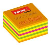 Bloc-note cube, 50 x 50 mm, couleurs fluo, 4 couleurs