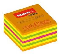 Bloc-note cube, 50 x 50 mm, couleurs fluo, 4 couleurs