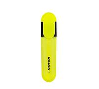 Kores - Bright Liner Plus : Surligneur Jaune Fluo, Pointe Biseautée, Encre à Base d'Eau, Forme Ergonomique, Fournitures Scolaires et de Bureau, Paquet de 10