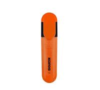 Kores - Bright Liner Plus : Surligneurs Fluorescents Orange, Pointe Biseautée, Encre à Base d'Eau, Forme Ergonomique, Fournitures Scolaires et de Bureau, Paquet de 10