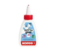 Kores Colle Blanche, Adhésif PVA, Lavable, Séchage Transparent, 60ml