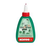 Kores - Colle Extra Forte Naturelle - Colle Universelle Transparente, Écologique - Non Toxique, Sûre pour Enfants et Adultes - Fournitures de Bureau et Loisirs Créatifs - Lot de 1 x 125ml
