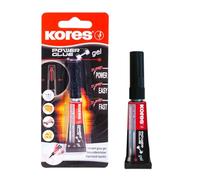 Kores - Colle instantanée puissante, adhésif polyvalent à tenue extra-forte pour divers matériaux, propre, précis et facile à utiliser, paquet de 1 tube x 3g