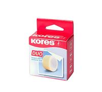 Kores - Duo : Ruban Adhésif Double Face Transparent, Ruban Adhésif Multi-Utilisations pour l'École, la Maison et le Bureau, 5m x 30mm, Paquet de 1 Rouleau