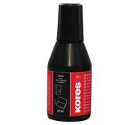 Kores Encre pour tampon manuel, formule longue durée, anti-gouttes - 27 ml, noir