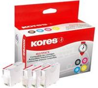 Kores G1565KIT - Pack multi-cartouches d'encre Kores G1565KIT, équivalent à la cartouche Canon PGI-2500XL