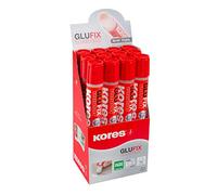 Kores - Glufix, Colle Liquide et Transparente, Colle de Bricolage Non Toxique et sans Goutte pour les Travaux Manuels, Fournitures Scolaires et de Bureau, Paquet de 12 x 50ml