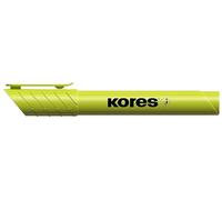 Kores - High Liner Plus : Stylos Surligneurs Jaunes Fluorescents, Pointe Biseautée et Encre à Base d'Eau, Fournitures Scolaires et de Bureau, Paquet de 12