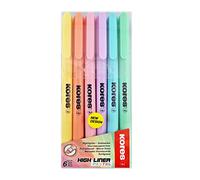 Kores Surligneur High Liner Pastel – étui de 6